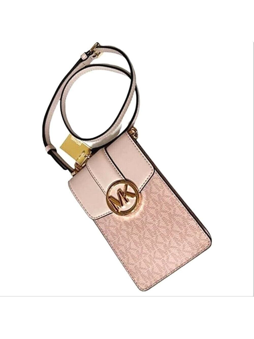 Michael Kors Carmen Logo Print Crossbody Bag Blush